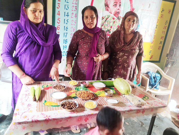 बाल रक्षा भारत संस्था ने किया महिलाओ और बच्चों को पौष्टिक आहार के प्रति  जागरूक