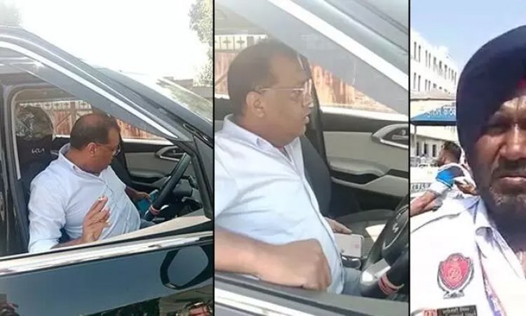 पंजाबः ट्रैफिक कर्मचारी और कार चालक के बीच हुआ हंगामा, जाने मामला