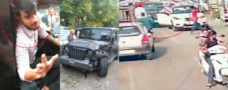 पंजाबः थार में नशे में धुत रईसजादों ने गाड़ियों सहित दुकान का तोड़ा शीशा, देखें वीडियो