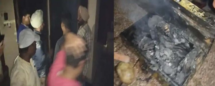 जालंधरः न्यू सराजगंज में आग लगने से घर का सामान जलकर राख