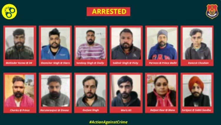 पंजाबः पुलिस ने अंतरराष्ट्रीय गिरोह के 13 सदस्य हथियारों सहित किए गिरफ़्तार