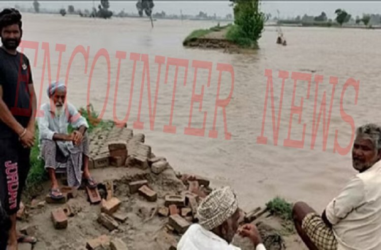 पंजाबः सतलुज दरिया के बांध में आई 100 फट लंबी दरार, गांवोंं में घुसा पानी