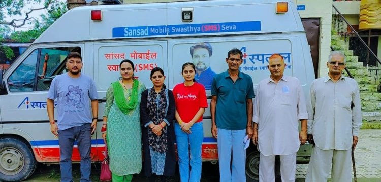 सांसद मोबाईल स्वास्थ्य सेवा ने राजली वन्याला, लयाना में 47 लोगों का स्वास्थ्य जांचा 