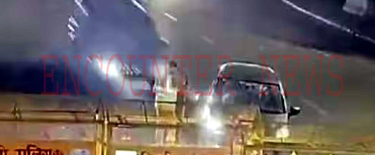 नाके पर SUV चालक ने पुलिस स्टाफ को मारी टक्कर, देखें CCTV
