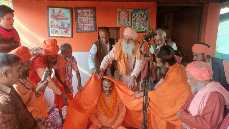 शिव गौरी मंदिर मलकूमाजरा में नए मंहत की धार्मिक अनुष्ठान से हुई नियुक्ति