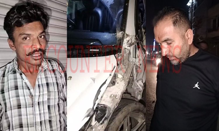 जालंधरः नशे में धुत ट्रक चालक ने कार को मारी टक्कर, देखें वीडियो 
