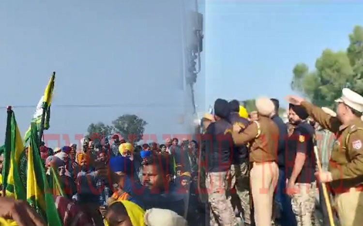 पंजाबः हाईवे पर धरना लगाए बैठे किसानों पर पुलिस का एक्शन, कईयों को लिया हिरासत में, देखें वीडियो