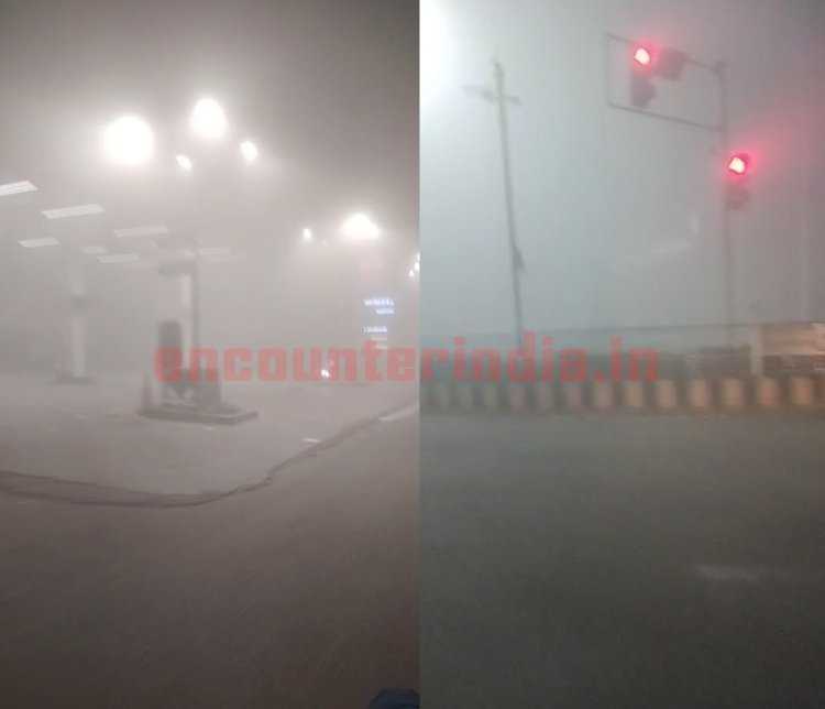 जालंधर: धुंध की चादर में घिरा शहर, सड़कों पर विजिबिलिटी हुई शून्य, देखें Live