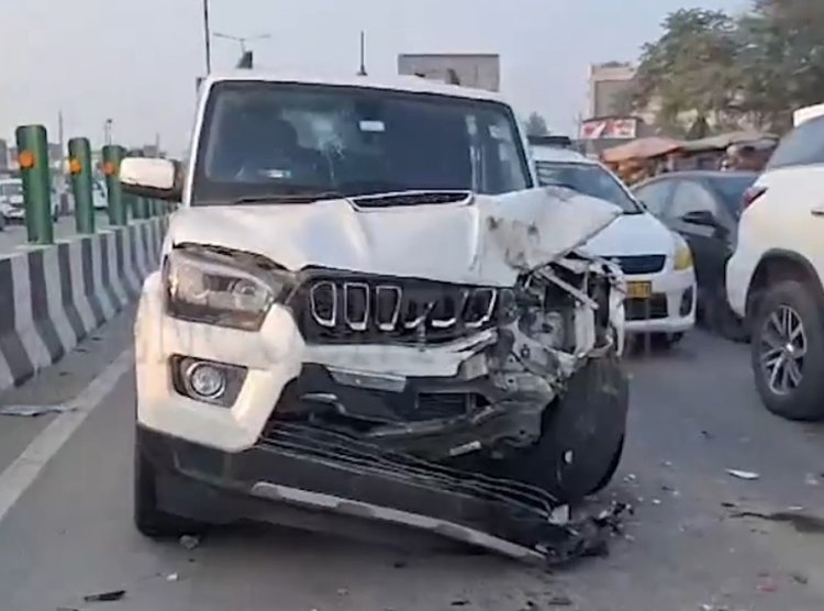 पंजाब : तेज रफ्तार स्कार्पियो ने 3 गाड़ियों को मारी टक्कर, 3 गंभीर घायल, देखें वीडियो