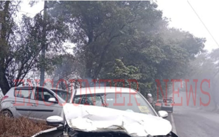 रामामंडी में 2 कारों की आमने-सामने हुई टक्कर, Axis Bank का मैनेजर और कर्मी घायल