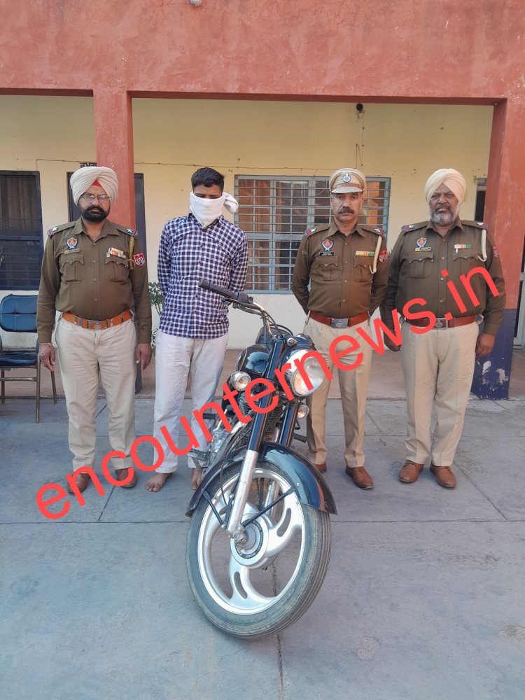 जालंधर: चोरी के मोटरसाइकिल सहित 1  गिरफ्तार