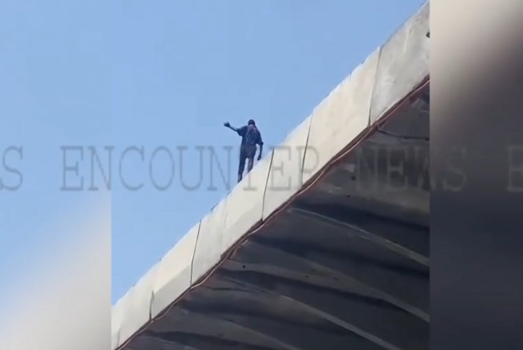 पंजाबः एलिवेटेड ब्रिज के किनारों पर जब चलने लगा व्यक्ति, देखकर लोग हुए हैरान, देखें वीडियो