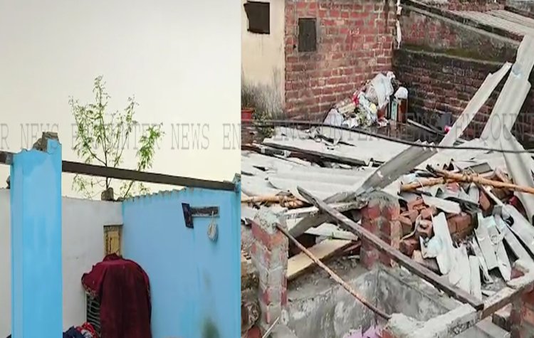 जालंधरः इस इलाके में गिरी घर की छत, देखें वीडियो
