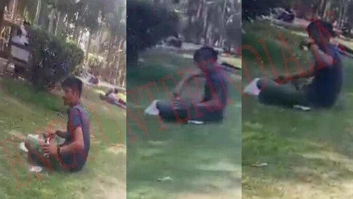 थाने से चंद कदम दूरी पर स्थित Park बना शराबियों का अड्डा, Video वायरल