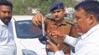 तहसीलदार को नियम तोड़ना पड़ा भारी, पुलिस ने चालान काट सिखाया सबक