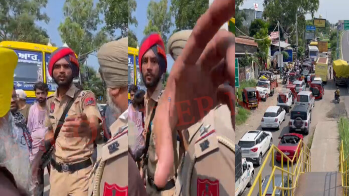 Punjab News: Highway पर लगा जाम, वाहनों की लगी कतारें, पत्रकार से उलझा पुलिस कर्मी, भारी हंगामा, देखें वीडियो