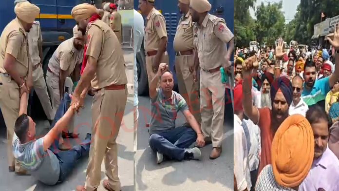Jalandhar News: प्रदर्शन कर रहे कर्मियों को पुलिस ने रोका, देखें वीडियो