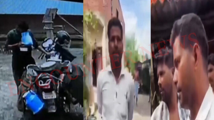 दुधिया पर लगे दूध के डिब्बे में थूकने के आरोप, लोगों में भारी रोष, देखें वीडियो