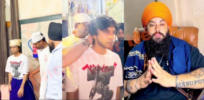 लाइव स्ट्रीम में गुरु नानक देव जी पर आपत्तिजनक टिप्पणी, घर पहुंचे निहंग सिंह, देखें वीडियो