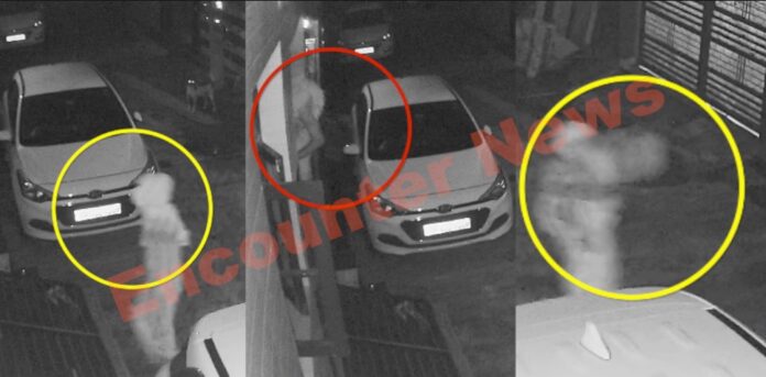 दीवार फांदकर घर में घुसा चोर, सिलेंडर लेकर फरार; देखें CCTV