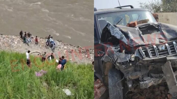 बड़ा हादसाः नदी में स्कॉर्पियो गिरने से 5 की मौत, देखें वीडियो