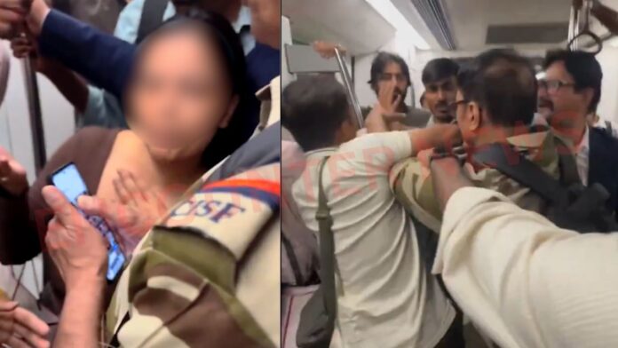 मेट्रो में लड़की की फोटो खींचने पर CISF जवान सस्पेंड, यात्रियों ने किया हंगामा, देखें वीडियो