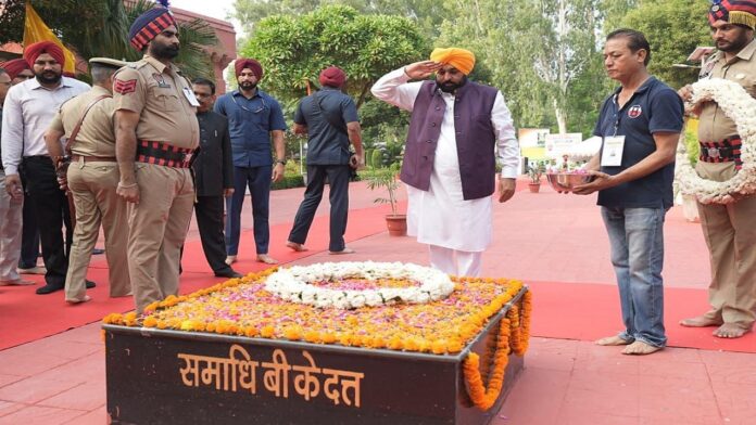 हमारी सरकार शहीद-ए-आजम भगत सिंह, राजगुरु, सुखदेव के आदर्शों पर चल रही है: मुख्यमंत्री भगवंत सिंह मान