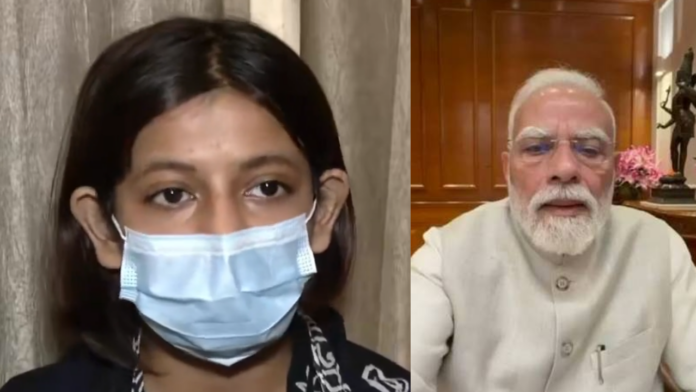 PM को अपशब्द बोलने वाली लड़की का आया नया वीडियो, कहा- फोन पर रेप की मिल रही धम/कियां **
