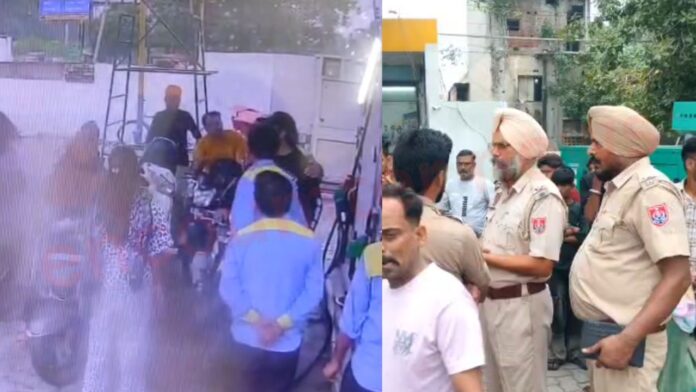 पेट्रोल पंप पर बाइक आगे करने को लेकर हंगामा, लोहे की रॉड से किया हमला, देखें वीडियो