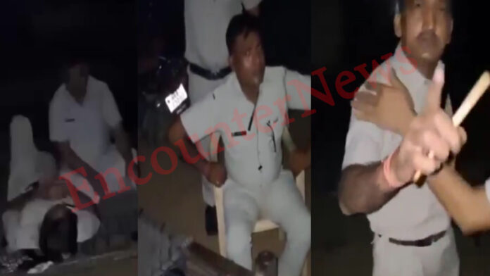 नाके पर हुआ भारी हंगामा, पुलिसकर्मियों ने दीं एक-दूसरे को गालियां, SP ने किया सस्पेंड, देखें वीडियो