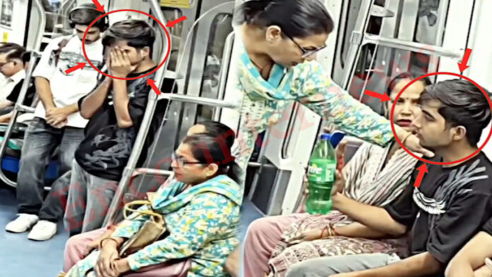 Metro में अचानक बीमार हुआ लड़का, महिला ने दिखाई इंसानियत, लोग बोले - 'मां का दिल है'