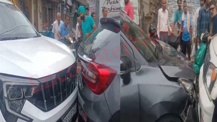 Jalandhar News: व्यस्त बाजार वाहनों की आमने-सामने टक्कर, भारी हंगामा, देखें वीडियो