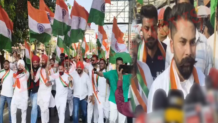 Jalandhar News: यूथ प्रधान रूबल संधू ने युवाओं के साथ निकाला फ्लैग मार्च, विपक्ष पर साधे निशाने, देखें वीडियो