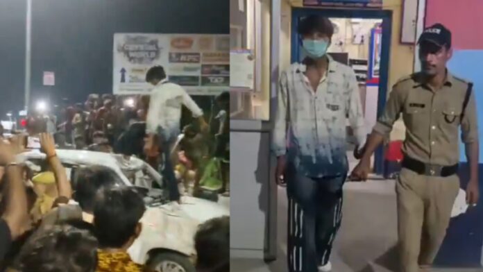 कांवड़ियों का उत्पात, लाठियों से कार तोड़ी, ड्राइवर को पीटा, Video Viral