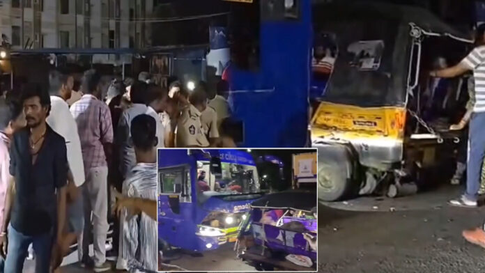 Auto Rickshaw और Bus की टक्कर में 7 की मौत, 2 की हालत गंभीर, देखें वीडियो
