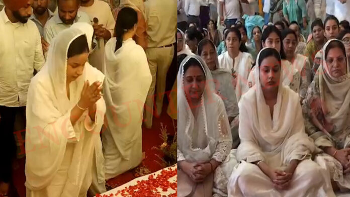 Bhagat Chunni Lal की रस्म किरया में पहुंची CM की पत्नी Gurpreet Kaur और Manish Sisodiya
