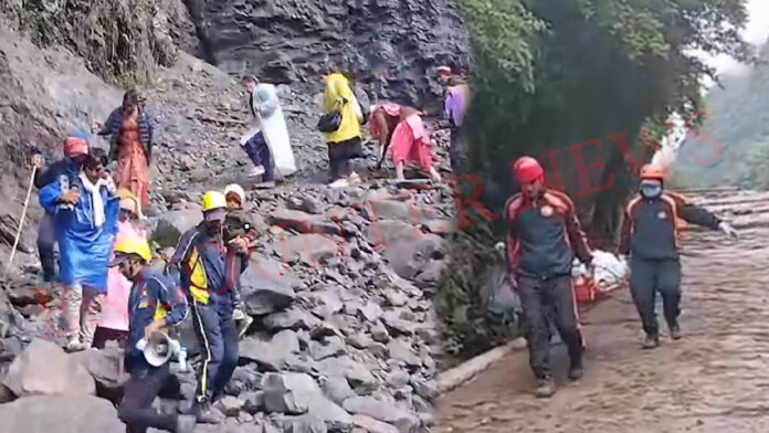 केदारनाथ पैदल मार्ग पर लैंडस्लाइड, एक की मौत, यात्रा रुकी, देखें वीडियो