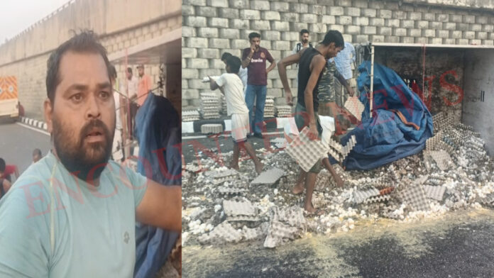 Punjab News: कार और ऑटो की टक्कर में चालक घायल, सड़क पर बिखरे अंडे, देखें वीडियो
