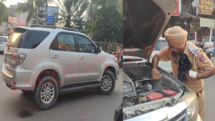 Jalandhar News: मेन चौक पर इनोवा गाड़ी चालक के खिलाफ पुलिस का एक्शन, देखें वीडियो