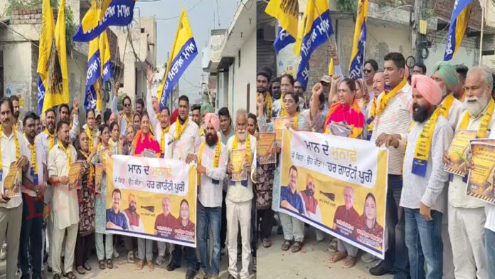 Jalandhar News: आप ने शुरु किया डोर टू डोर प्रचार, दिखा रहे गारंटियां, केंद्र पर साधे निशाने, देखें वीडियो