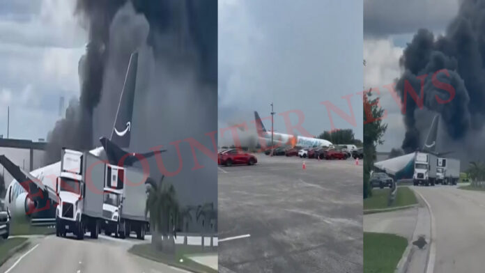 International airport पर Boeing 767 जेट हुआ क्रैश, 5 की मौत, देखें वीडियो