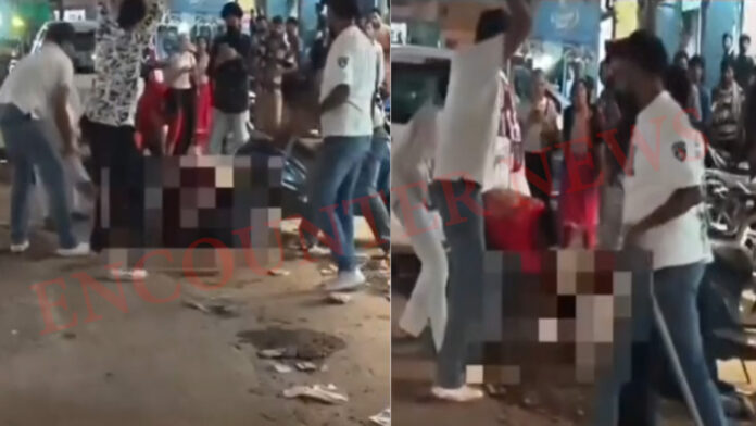 नकाबपोश बदमाशों ने युवक पर किया जानलेवा हमला, देखें वीडियो