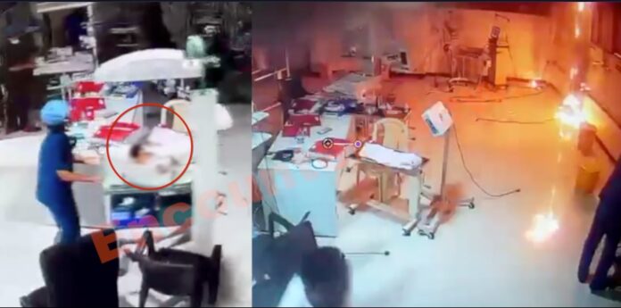 अस्पताल के NICU वार्ड में भीषण आग लगने से मचा हड़कंप, 9 नवजात बच्चे थे मौजूद, देखें वीडियो
