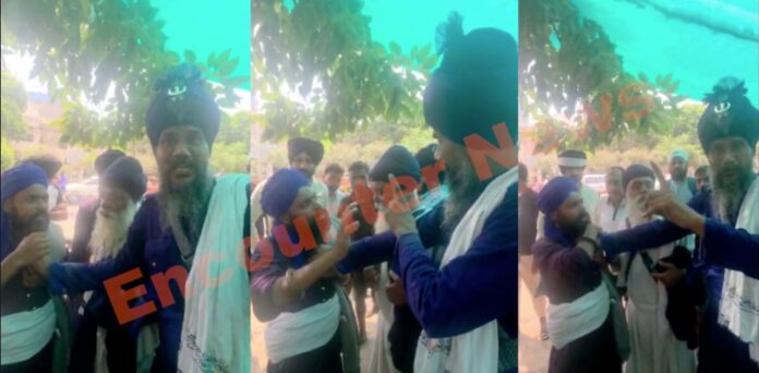 निहंग बाणे में घूमते व्यक्ति काबू, जमकर हुई पिटाई, वीडियो वायरल