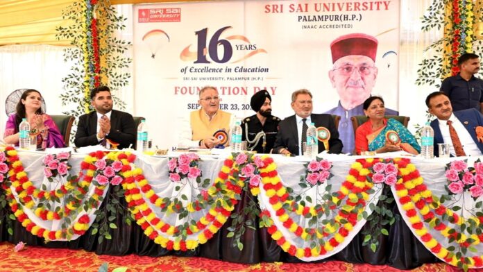 राज्यपाल ने पालमपुर में श्री साई विश्वविद्यालय के स्थापना दिवस समारोह को किया संबोधित