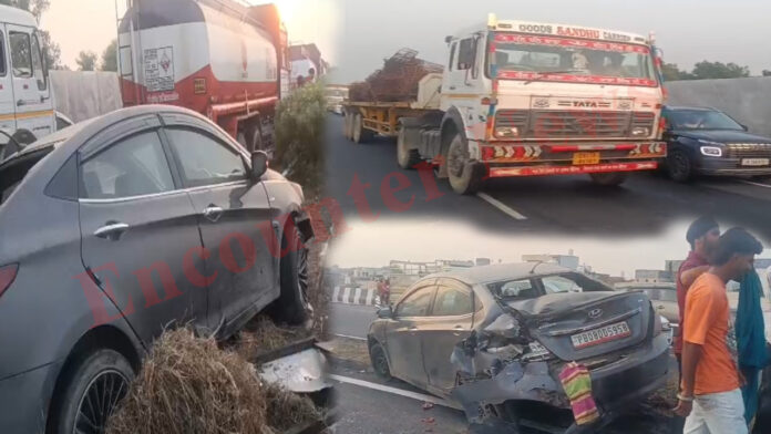 Jalandhar News: आयल टैंकर ने कार को मारी टक्कर, हाईवे पर लगा जाम, देखें वीडियो