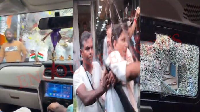 MLA Kunal Ghosh पर हुआ हमला, गाड़ी पर मारे अंडे, तोड़े शीशे, देखें वीडियो