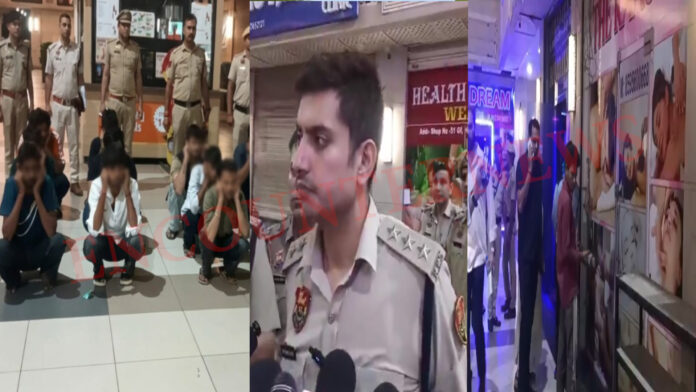 पुलिस और महिला आयोग की 18 Spa Centers में Raid, 30 महिलाओं सहित 50 काबू, देखें वीडियो