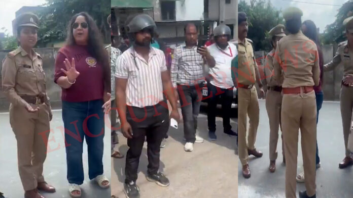 रक्षा मंत्री के लिए ट्रैफिक रोकने पर भड़की महिला, पुलिसकर्मी से हुई नोकझोंक, देखें वीडियो
