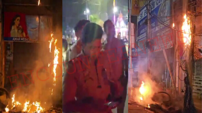टला बड़ा हादसाः बिजली का खंभे तक पहुंची कूड़े में लगी आग, देखें वीडियो